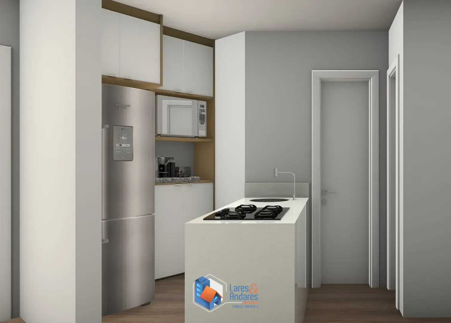 Imagem APTO À VENDA COM 39 M², 1 DORM, ARMÁRIOS PLANEJADOS, SACADA, COZINHA AMERICANA COM COOKTOP E 1 VG - JARDIM PAULISTA - SP.