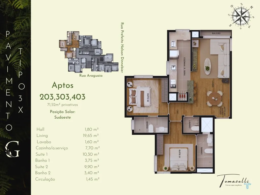 Imagem Apartamento à venda em Gramado, Piratini, com 1 quarto, 40.2m2