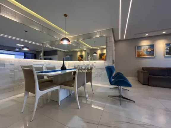 Imagem Apartamento alto luxo com três suítes amplo living vista mar a venda na Colina A em Patamares