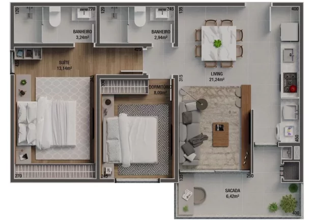 Imagem Ilha de Maiorca - Apartamento à venda no bairro Vila Operária - Itajaí/SC