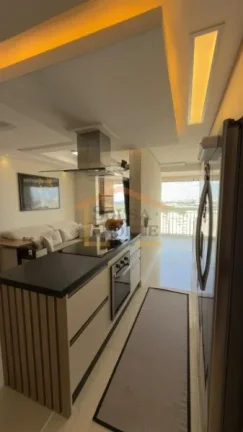 Imagem Apartamento com 82m², composto por 2 dormitórios, sendo 1 suite com ar condicionado, varanda goume...