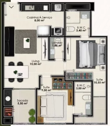 Imagem Horizon Beach - Residencial - Apartamento à venda no bairro Várzea - Itapema/SC