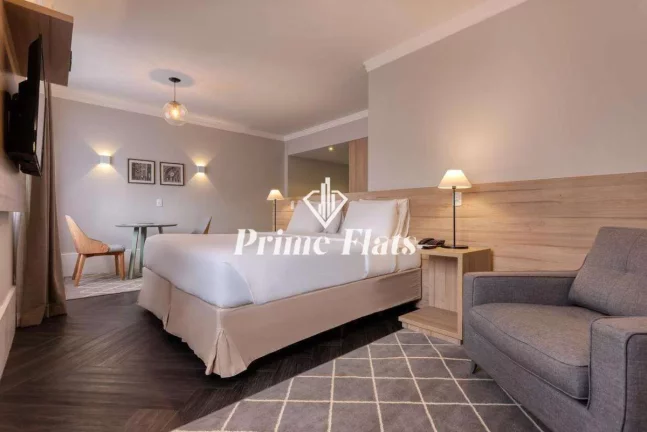 Foto do imóvel Flat disponível para venda no La Residence Paulista, com 42m², 1 dormitórios e 1 vaga em Alameda Jaú