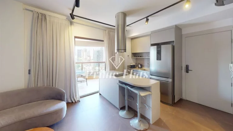 Foto do imóvel Flat disponível para venda no Cyrela by Pininfarina no Itaim Bibi, com 49m², 1 dormitório e 1 vaga em Rua das Fiandeiras