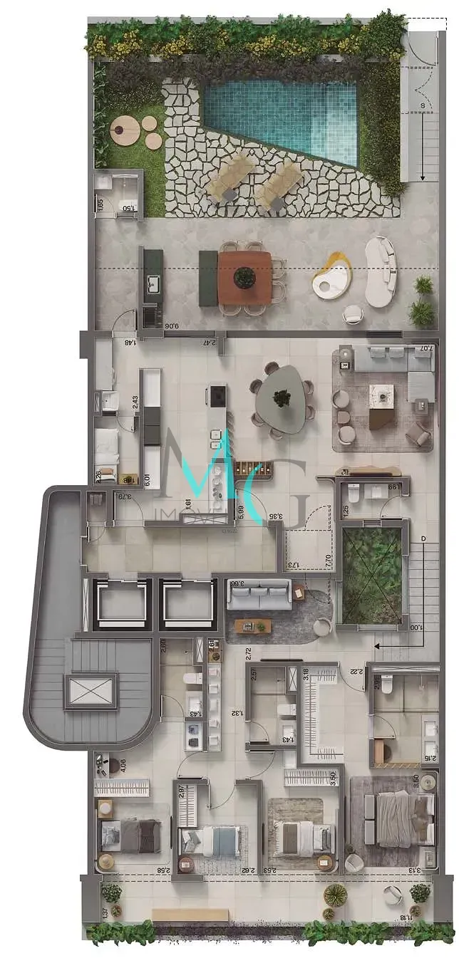 Imagem Cobertura Duplex à venda 4 Quartos 2 Suites 3 Vagas 323.18M² Barra da Tijuca Rio de Janeiro - RJ | Península Insigna