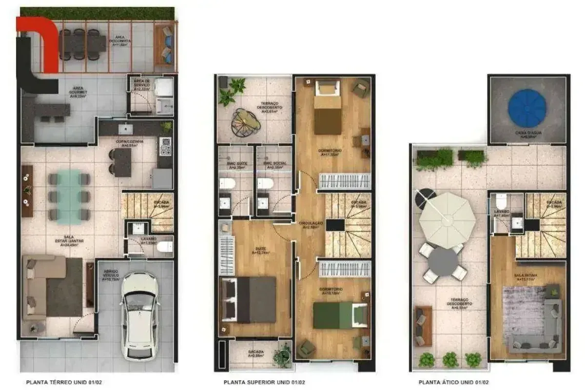 Imagem Sobrado com 3 Quartos à Venda, 140 m² em Boa Vista - Curitiba