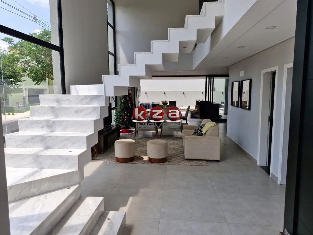 Imagem Casa Moderna e nova a venda em condomínio de alto padrão em Valinhos-SP, : 3 suítes, 4 vagas, 280m².gourmet com piscina.