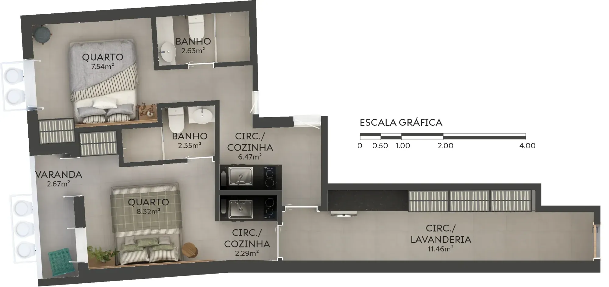 Imagem Studio com 2 Quartos à Venda, 55 m² em Botafogo - Rio de Janeiro