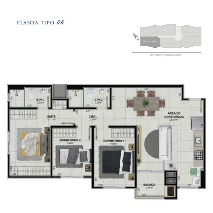 Imagem Apartamento com 3 Quartos à Venda, 78 m² em Próspera - Criciúma