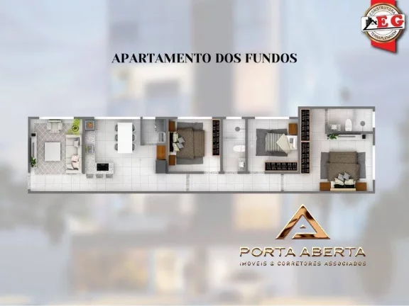 Imagem APTO 3 QUARTOS, SENDO 1 SUITE, BELVEDERE - COD 484