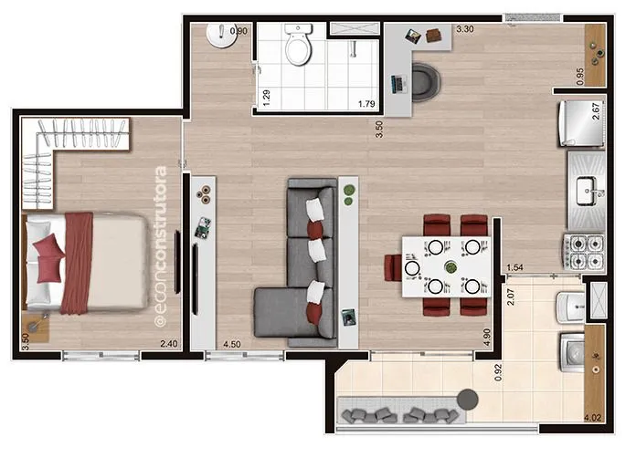 Imagem Apartamento com 2 dormitórios à venda, 55 m² por R$ 463.800,00 - Vila das Bandeiras - Guarulhos/SP