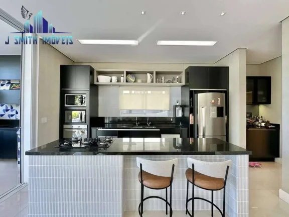 Imagem Casa 3 suítes, moderna e integrada. Escritório, lareira, piscina e gourmet!