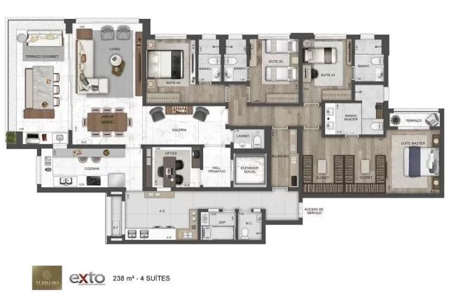 Imagem TERRARO VILA ROMANA - EXTO - Aptos de 220 e 238m², no ponto mais nobre da Vila Romana!!
