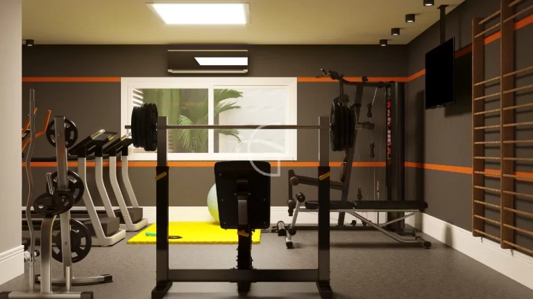 Imagem Apartamento de alto padrão para venda no América em Joinville, com uma área de lazer completa e totalmente mobiliada e decorada.