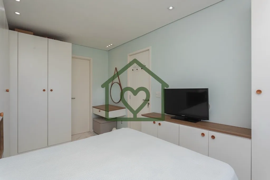 Imagem Apartamento pronto para morar com móveis fixos e eletrodomésticos, composto de sala com sacada abe...