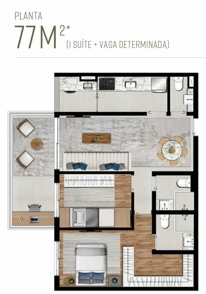Imagem Apartamento Padrão 2 Dorm em Pinheiros