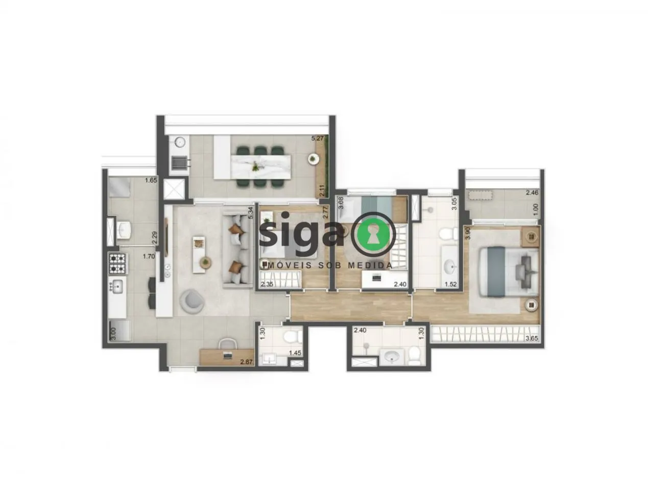 Imagem Apartamento para venda com 3 quartos no Alto da Boa Vista - SP