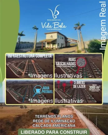 Imagem Terrenos de 1000m² a venda no Residencial Vida Bela - Quadra/SP