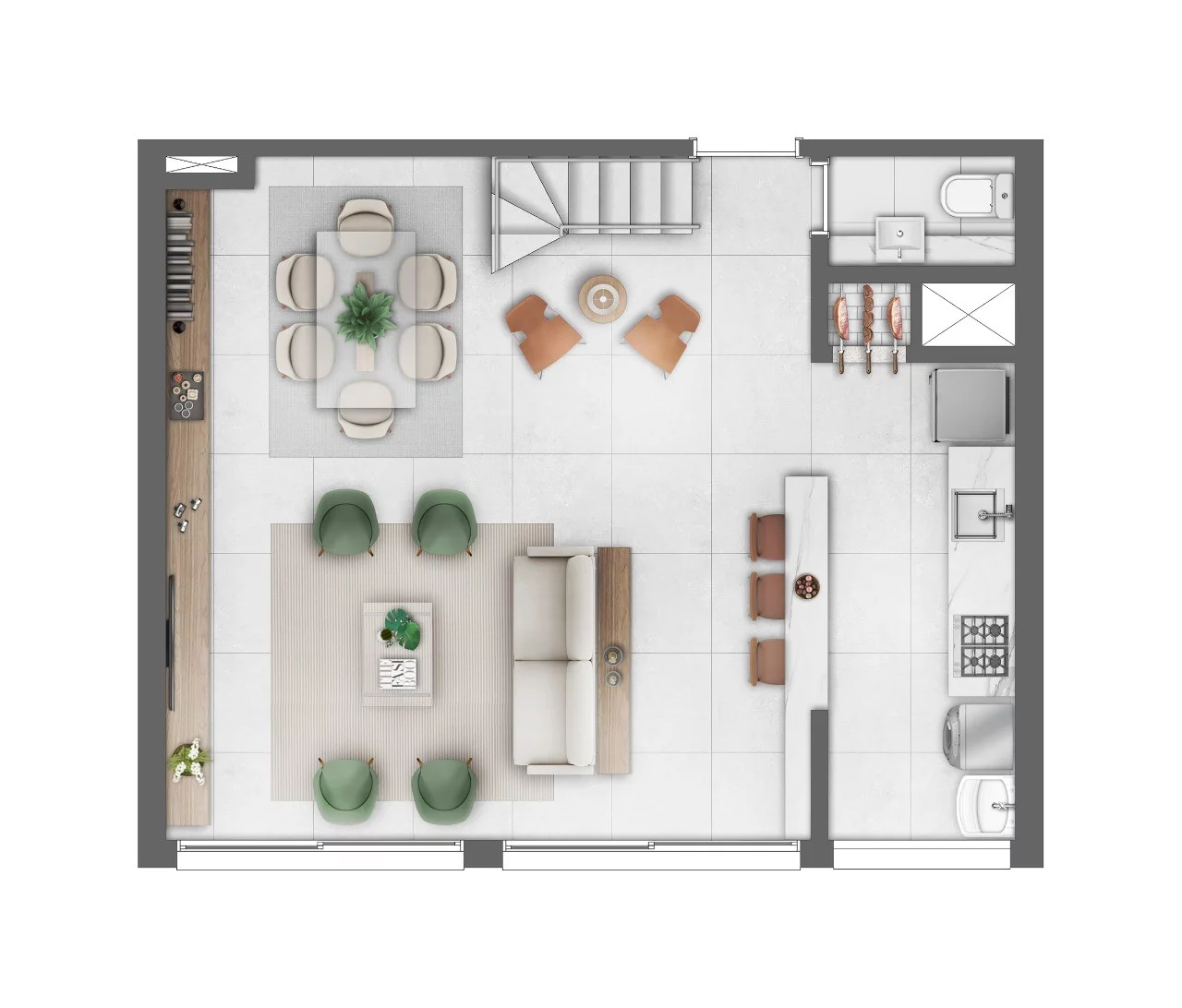 Imagem Apartamento 2 quartos sendo 2 suítes para venda no bairro Centro em Torres