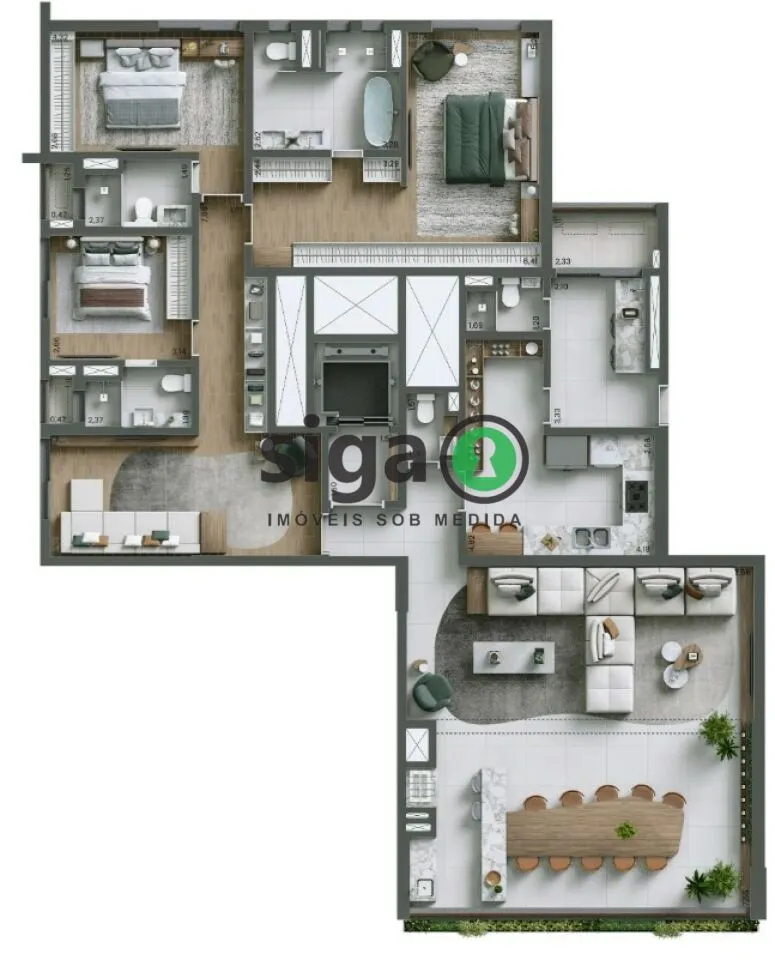 Imagem Apartamento para venda em Moema 04 suítes, São Paulo - SP