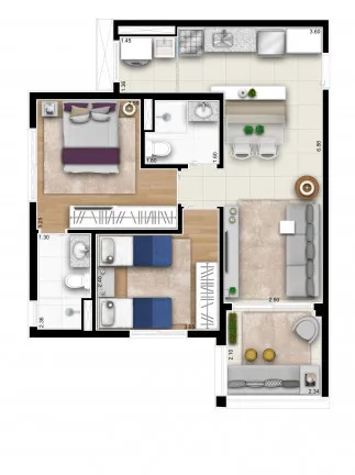 Imagem Apartamento com 2 Quartos à Venda, 59 m² em Vila Leopoldina - São Paulo