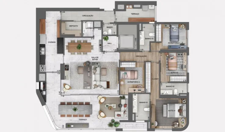 Imagem Apartamento com 3 Quartos à Venda, 196 m² em Chácara Santo Antônio (Zona Sul) - São Paulo