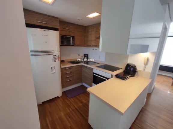Imagem Apartamento para locação em Moema, 1 suíte, 1 banheiro, 2 vagas de garagem.