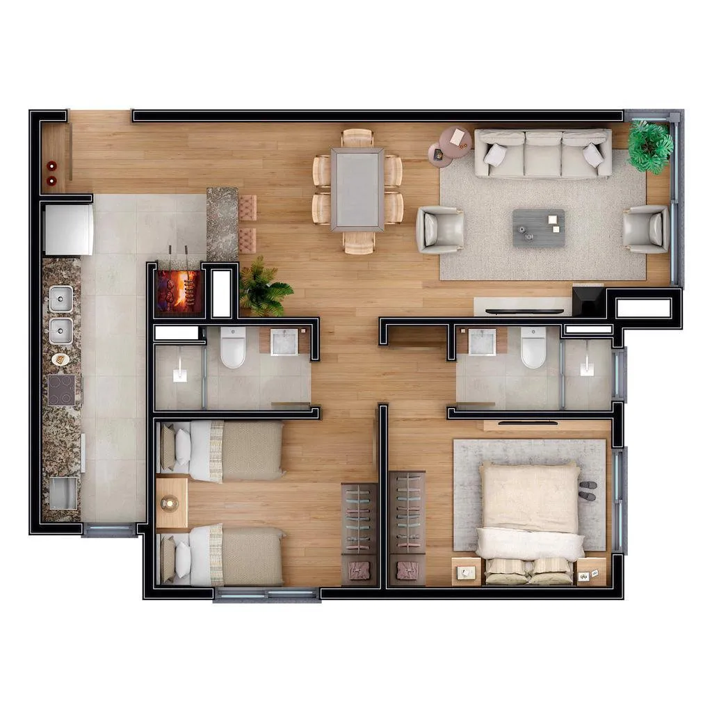 Imagem Apartamento à venda em Gramado, Carniel, com 2 quartos, 84.94m2