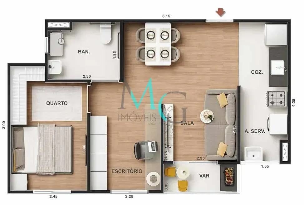 Imagem Apartamento à venda 2 Quartos 1 Vaga 43.19M² Freguesia (Jacarepaguá) Rio de Janeiro - RJ | Vitale Park