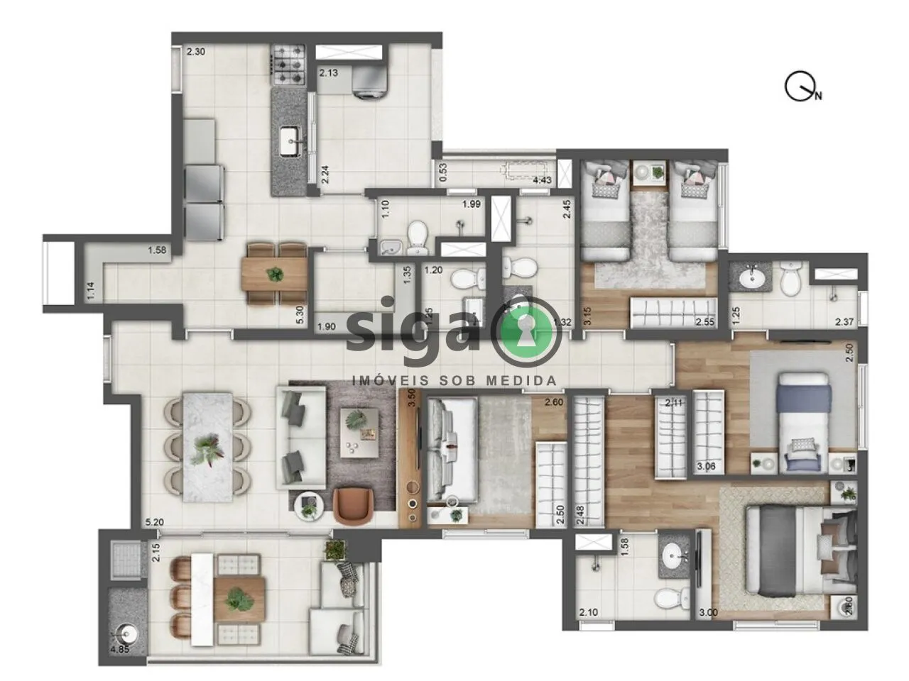 Imagem Apartamento para venda no Morumbi 04 dormitórios, São Paulo - SP
