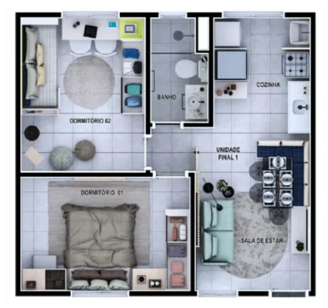Imagem Pronto para Morar - LANÇAMENTO!! Apartamento a Venda em condomínio , Jardim Parque Jupiá, Piracicaba!!