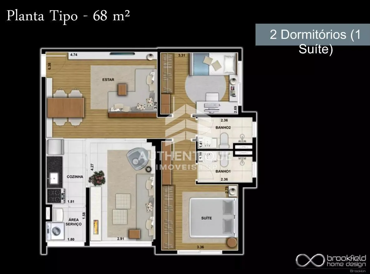 Imagem BROOKFIELD HOME DESIGN BHD BROOKLIN - Apartamento no bairro Brooklin à venda!