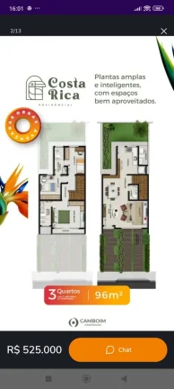 Imagem Sobrado Em Cond Fechado De 3/4 Com Suite 96 M² Com Quintal Perto Flamboyant