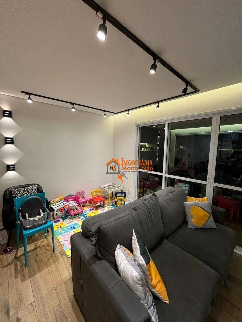 Imagem Apartamento à venda com 106m², com 3 quartos, 1 suíte, 2 vagas, varanda gourmet e fino acabamento, Jardim Flor da Montanha, Guarulhos, S