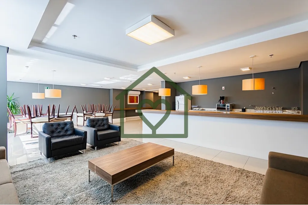 Imagem Sala comercial de 37m2 no 7º andar da Rua Gutemberg, 151, Torre 2, na Zona Petrópolis, com piso po...