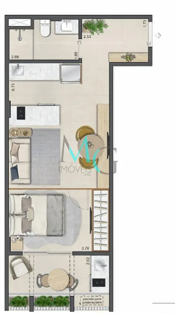 Imagem Apartamento à venda 2 Quartos 2 Suites 77.55M² Leblon Rio de Janeiro - RJ | Guilhem Mozak - Residencial