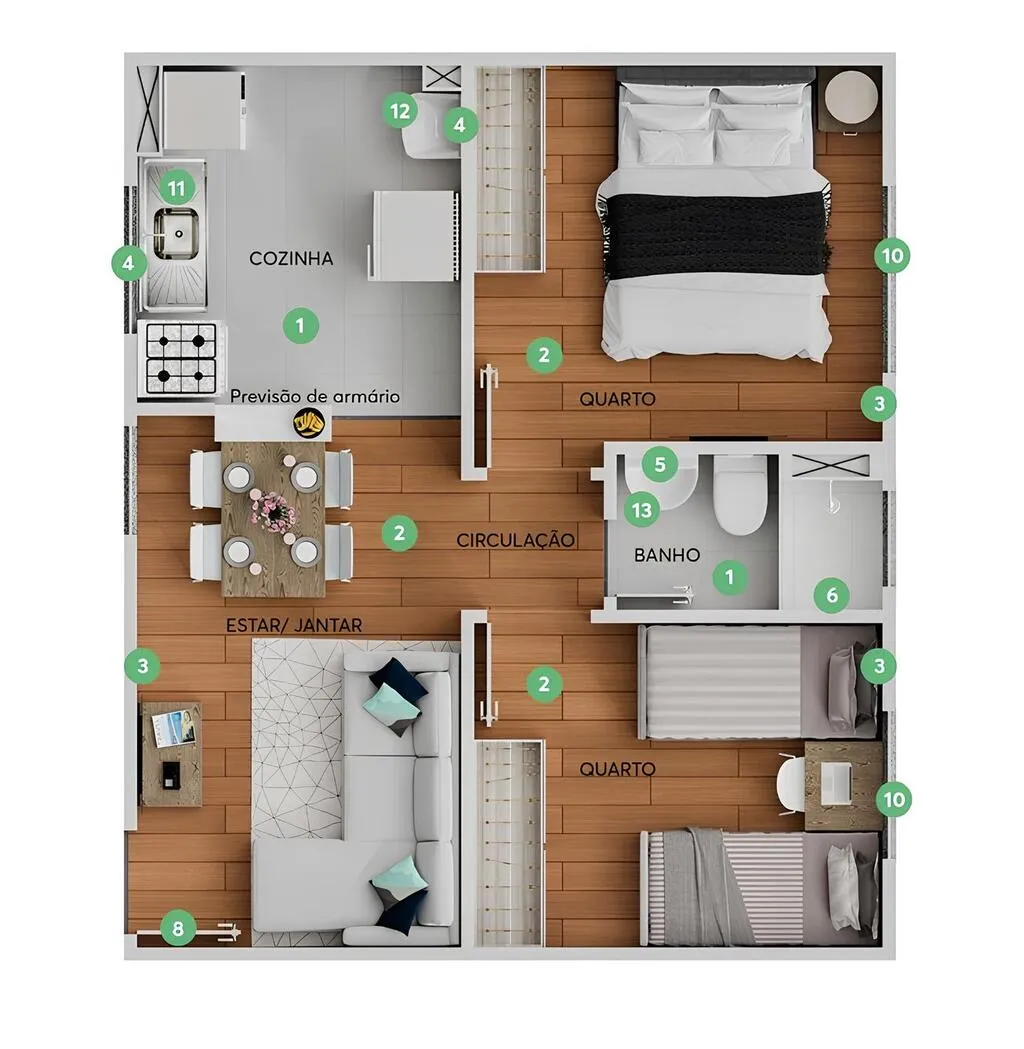 Imagem Apartamento à venda no bairro Jardim das Cascatas - Aparecida de Goiânia/GO