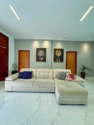Imagem Casa em Alto Padrão, no condomínio Reserva do Parque , com 3 suítes, semi-mobiliada, climatizada e piscina , aceita financiamento bancário