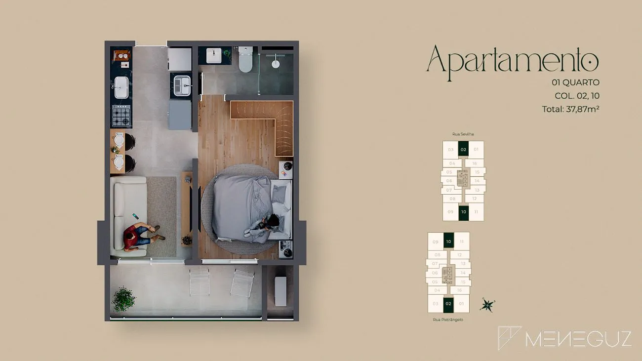 Imagem PIETRA DE SEVILHA - APARTAMENTO NOVO PRAIA DO MORRO - 72x DIRETO C/ CONSTRUTORA