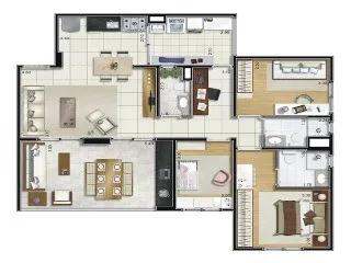 Imagem Viva com conforto e estilo no Condomínio Camino Belém: Apartamento de 2 quartos e 1 suíte à venda em São Paulo-SP!