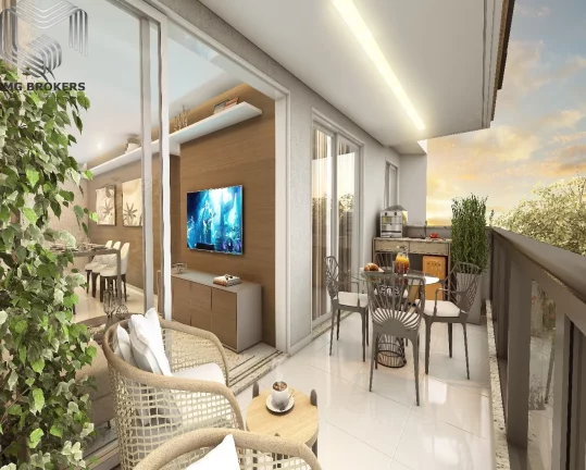 Imagem Lançamento Tijuca, apartamentos 1, 2 e 3 quartos, gardens duplex e lineares, 62 a 83 m², terraço descoberto e vaga.