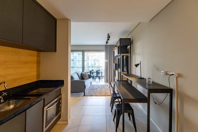 Imagem Apartamento à venda em São Paulo-SP, Itaim Bibi: 1 quarto, 1 sala, 1 banheiro, 1 vaga de garagem, 48m². Venha conferir!