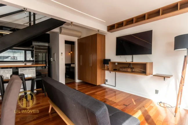 Imagem Duplex para Locação na Vila Olimpia: Mobiliado, com 1 suíte e 1 vaga.