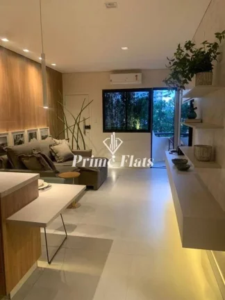 Foto do imóvel Flat disponível para venda no Le Bougainville, com 56m², 1 dormitório e 1 vaga de garagem em Alameda Grajaú