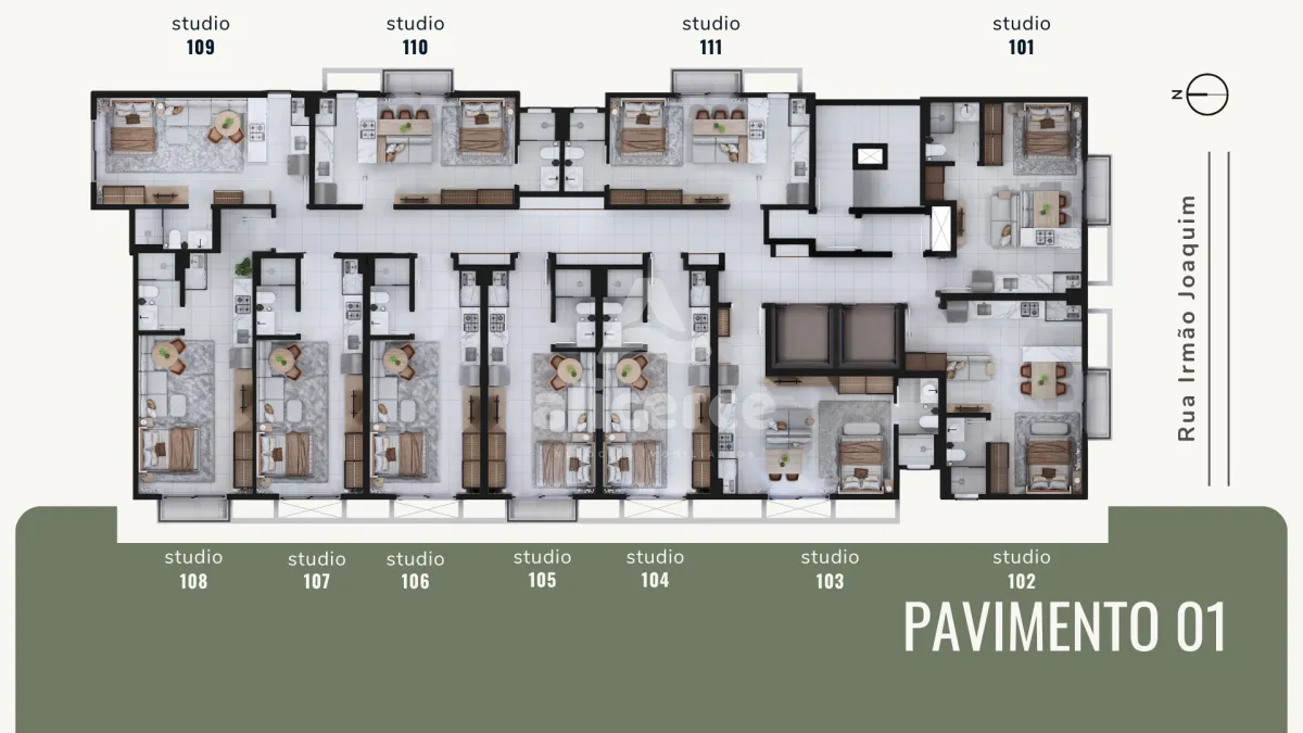 Imagem Studio à venda com 1 quarto , 31,83m² em Centro Florianópolis