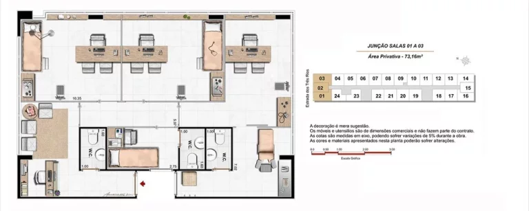 Imagem Sala comercial com 1 banheiro e 1 vaga de garagem na Freguesia (Jacarepaguá), Rio de Janeiro-RJ: 22,07 m² à venda!