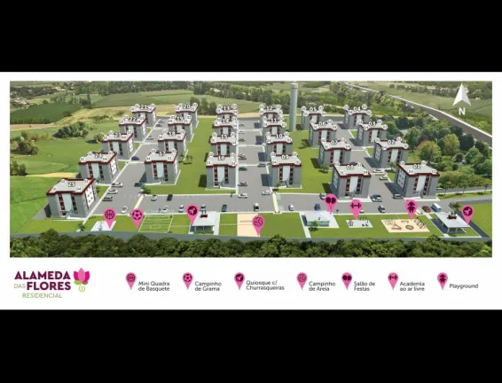 Imagem Apartamento com 2 Quartos à Venda, 43 m²em Jardim União - Criciúma