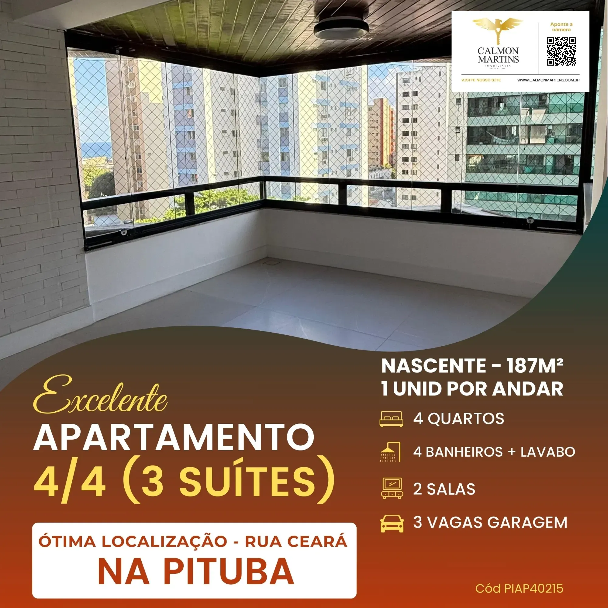 Foto do imóvel Apartamento com 4 Quartos à Venda, 188,55 m² em Pituba - Salvador