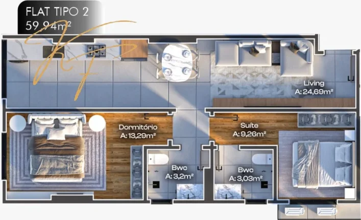 Imagem Apartamento à venda em Itapema-SC, Meia Praia: 1 quarto, 1 suíte, 1 vaga, 0,71m² área. Venha conferir!