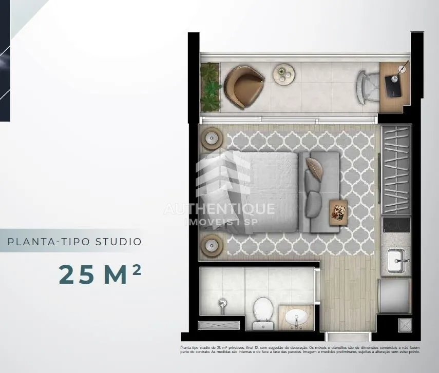 Imagem VITRALI MOEMA - Apartamento Studio em Moema na Quadra do Metrô à Venda